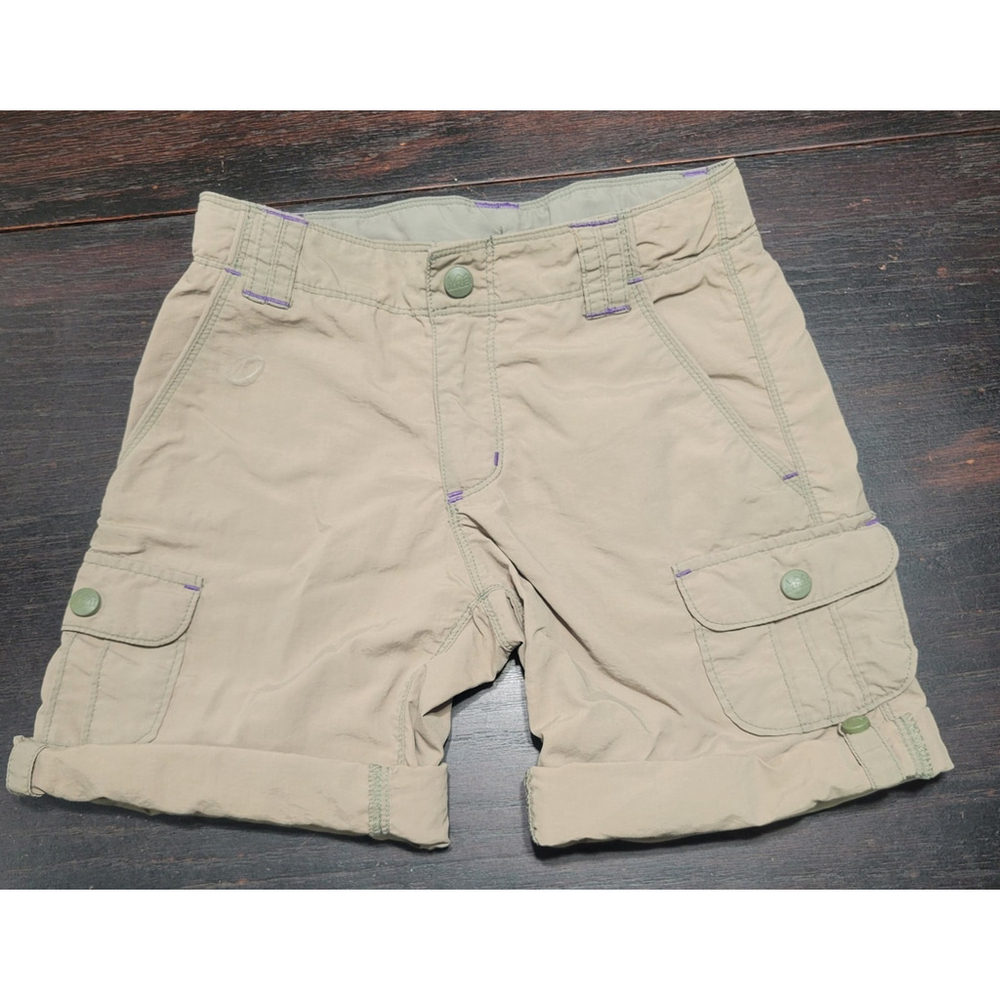 REI Girls Nylon Adjustable Hiking Shorts Size 8 Olive Green